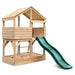 Angle view of Bentley Play Cubby House showing the slide in white background