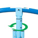 Close up image of the handle bar rotating 360 degrees of Bubble Kids See Saw in white background