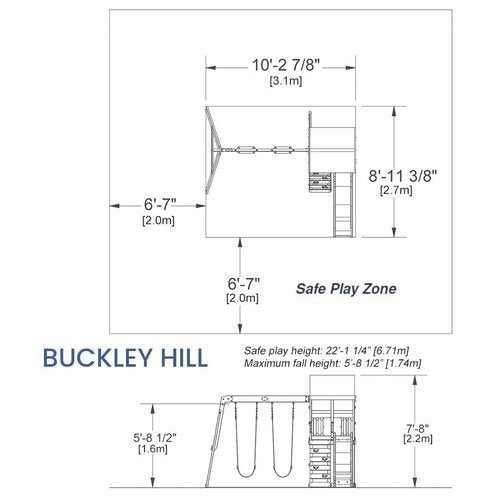 Full dimension image of Buckley Hill Play Set in white background
