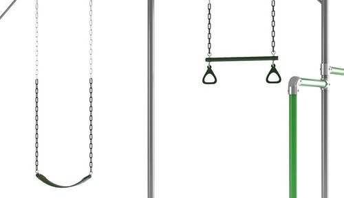 Close up image of the swing and trapeze of Junior Jungle Kuranda in white background