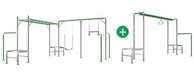 Full image of the parts of Junior Jungle Safari Outdoor Playset in white background