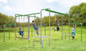 Full image of Junior Jungle Safari Outdoor Playset with children playing in outdoor background