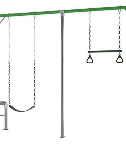 Lifespan Kids Junior Jungle Tanzania Steel Playground with Monkey Bar Set Belt Swings and Trapeze - Swing Sets