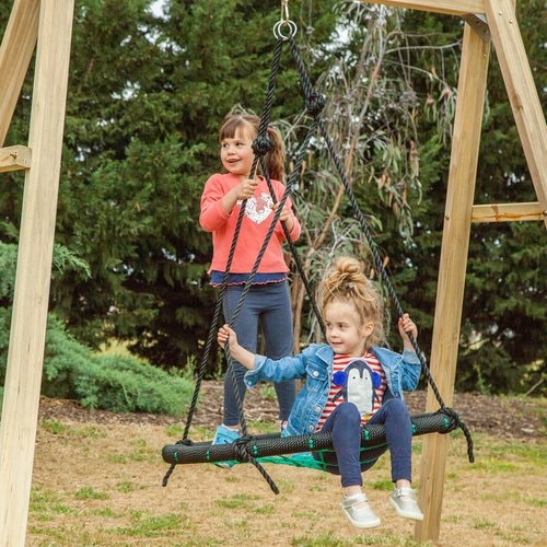 Oakley Swing Set 1.2 Meter - two girls in the swing