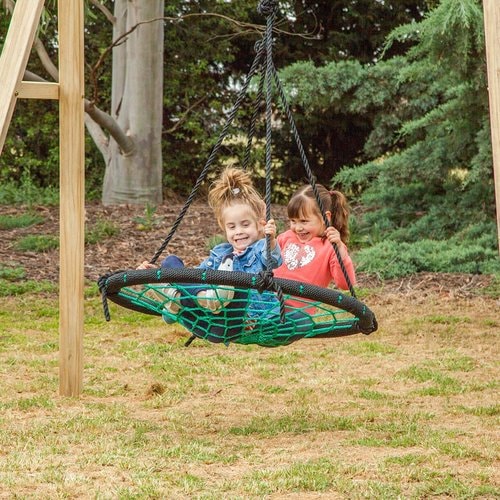 Oakley Swing Set 1.2 Meter - two kids enjoying the swing