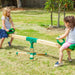 Rocka Wooden See Saw - two girls enjoying the seesaw