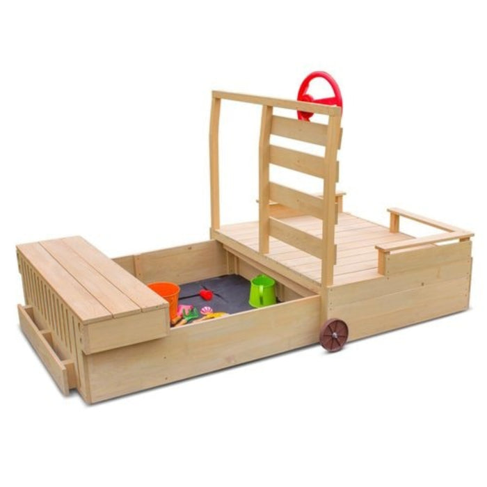 Wrangler Retractable Sandpit - showing the sandpit part with storage box
