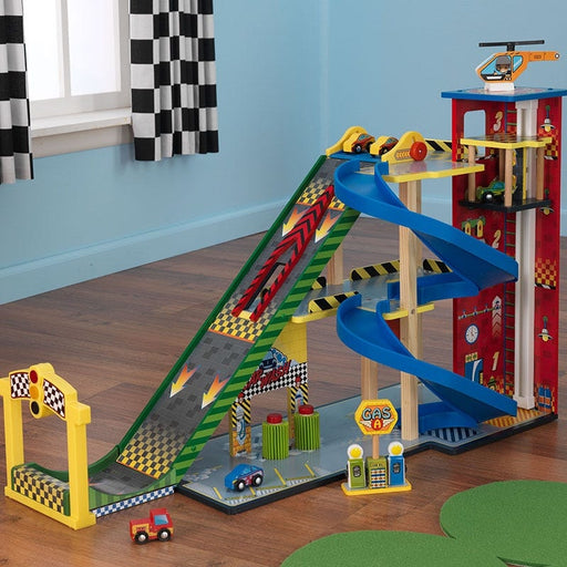 Mega Ramp Racing Set - car ramp toy full/actual image with room background