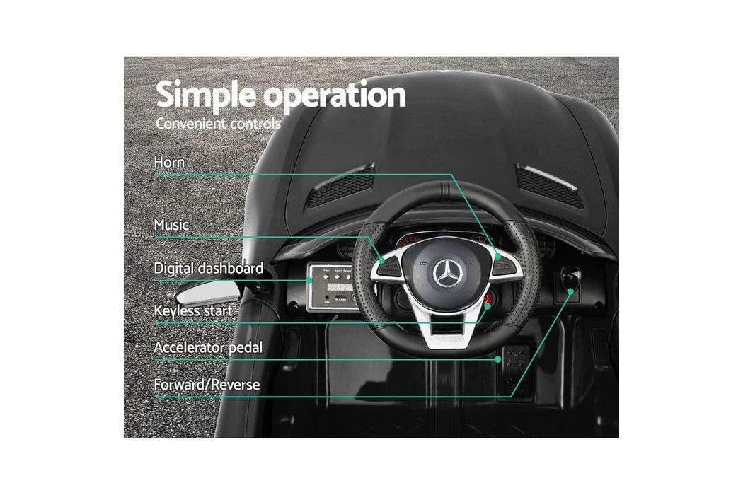 Mercedes AMG GTR - convenient controls (horn, music, digital dashboard, keyless start, accelerator pedal, forward/reverse)