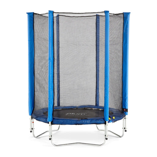Full image of 4.5ft Junior Kids Trampoline Blue toddler trampoline with white background