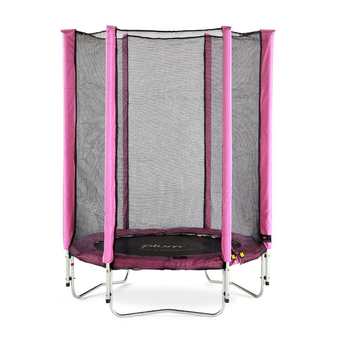 Full image of 4.5ft Junior Kids Trampoline Pink toddler trampoline with white background