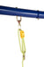 Close up image of durable rope for swing of 5 in 1 Unit Metal Swing and Slide Set with white background