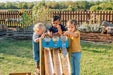 kids playing and using the race featuer of the water run