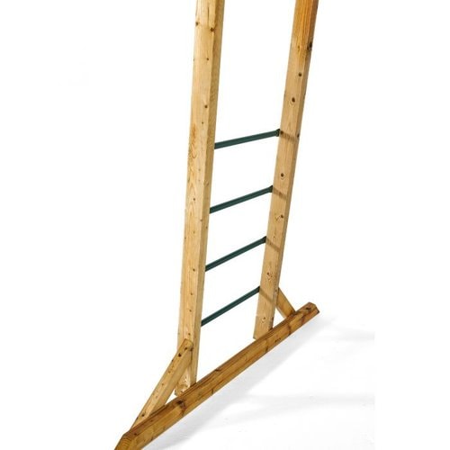Plum Monkey Bars wooden ladder up
