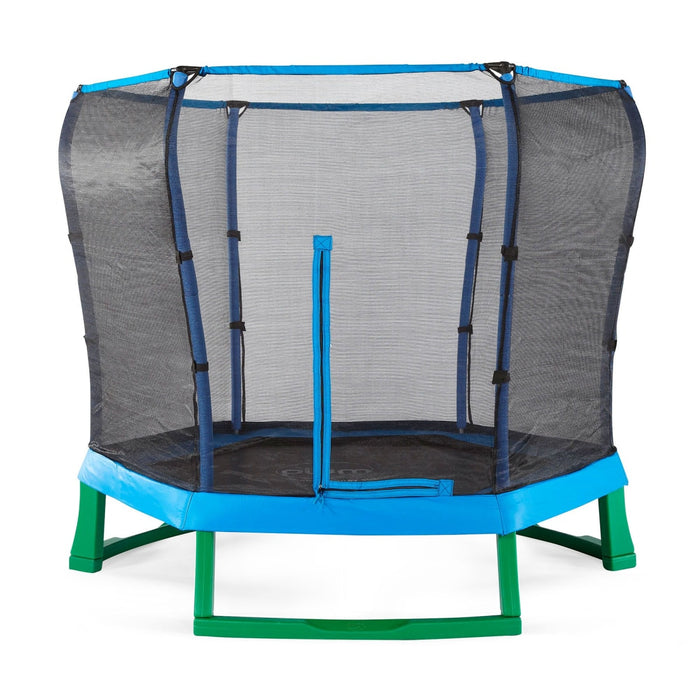 white background with the 7ft Junior Trampoline Blue
