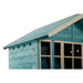 Plum Cubby House in Teal roof features