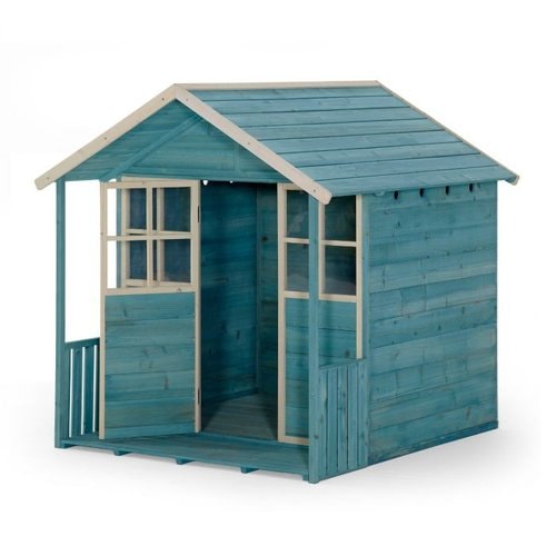 Plum Cubby House in Teal side whole house view