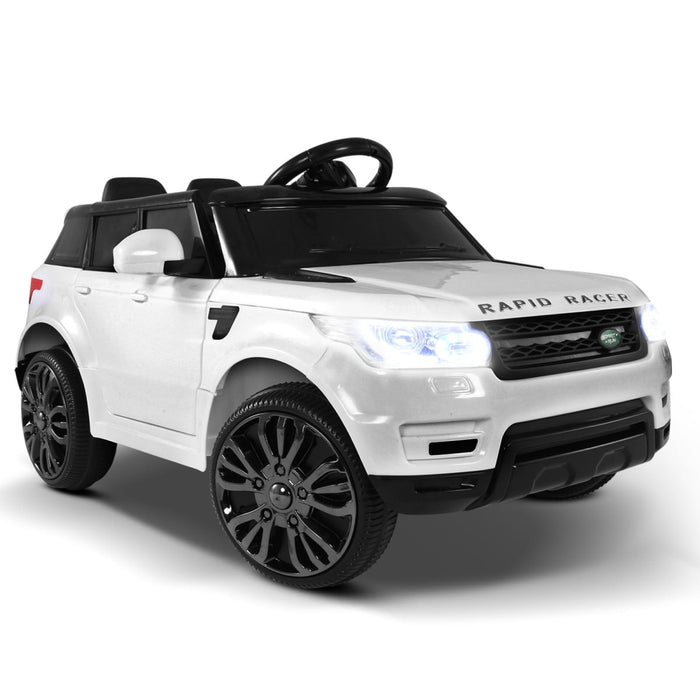 Full side view image of Range Rover Kids Car in white background