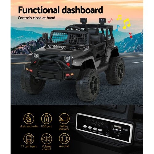 Kids Ride On Jeep functional dashboard features