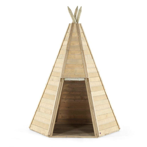 white background with the Wooden Teepee